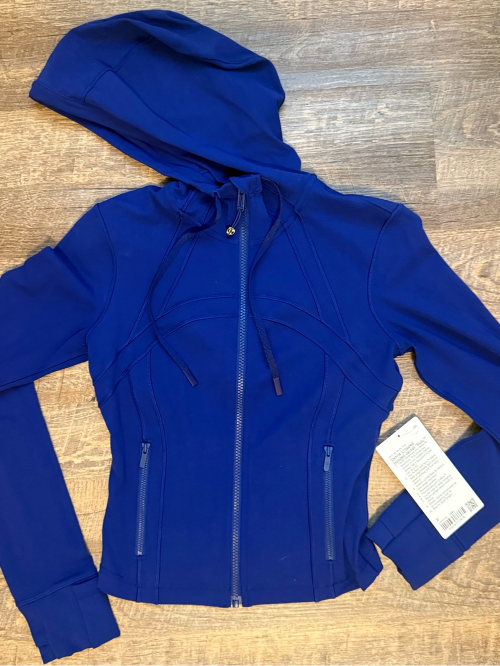 NWT Lululemon Crop Hooded Define Jacket Deep Sea Blue size 6 - Picture 2 of 4